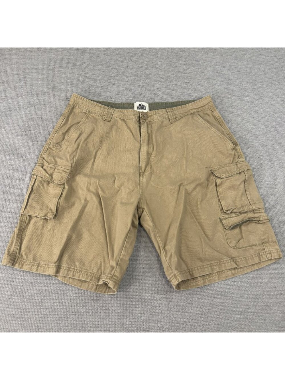 Vtg Y2K Old Mill Cargo Shorts Mens Sz 40 Khaki Multi-Pocket 100% Cotton Relaxed